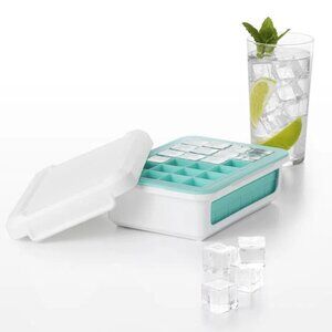 OXO Good Grips 48 Mini Ice Cube Covered Tray Aqua 8.5”x5”x2.5”